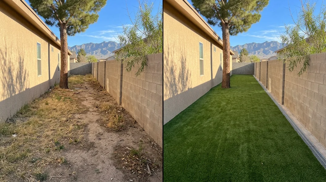 Result artificial grass installation in El Paso - El Paso Turf Installation